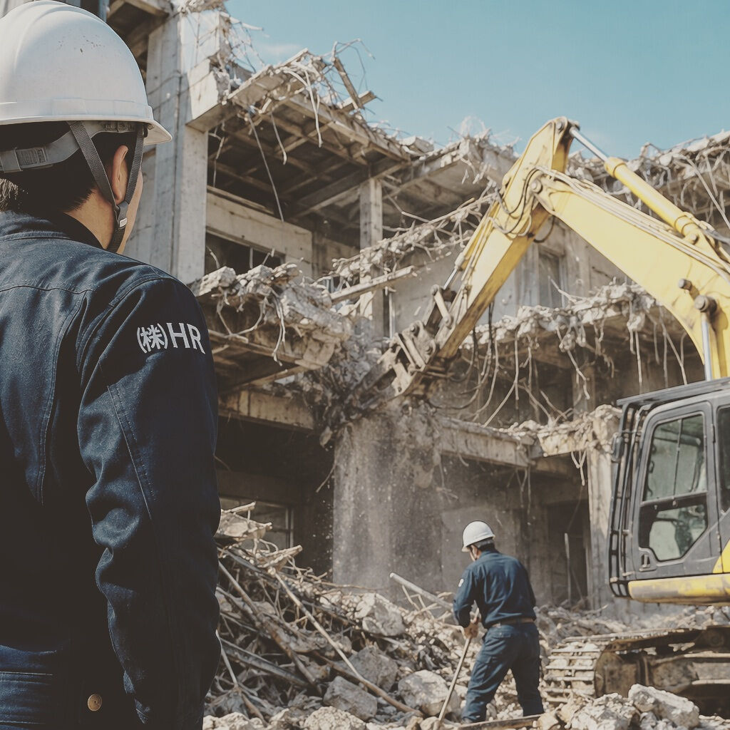 プロフェッショナルな解体作業がここにあります🏗️