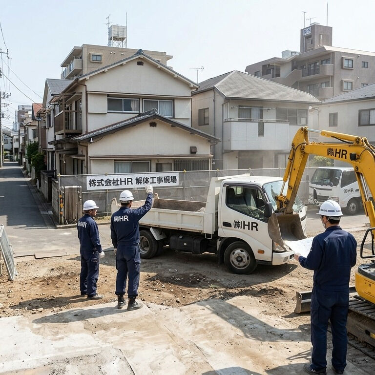 狭い場所での解体工事は、慎重な計画が鍵です
