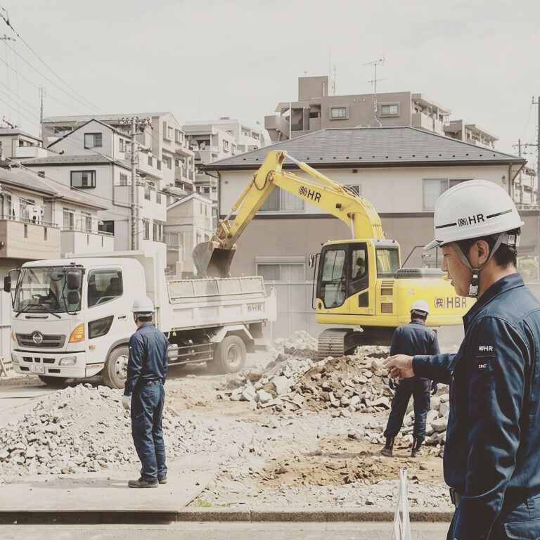 建物の解体が終わったら、次のステップは基礎の撤去です